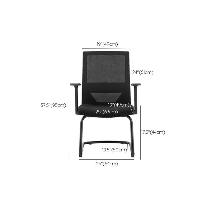 Contemporary Microfiber Chair Conference High Back Arm Chair