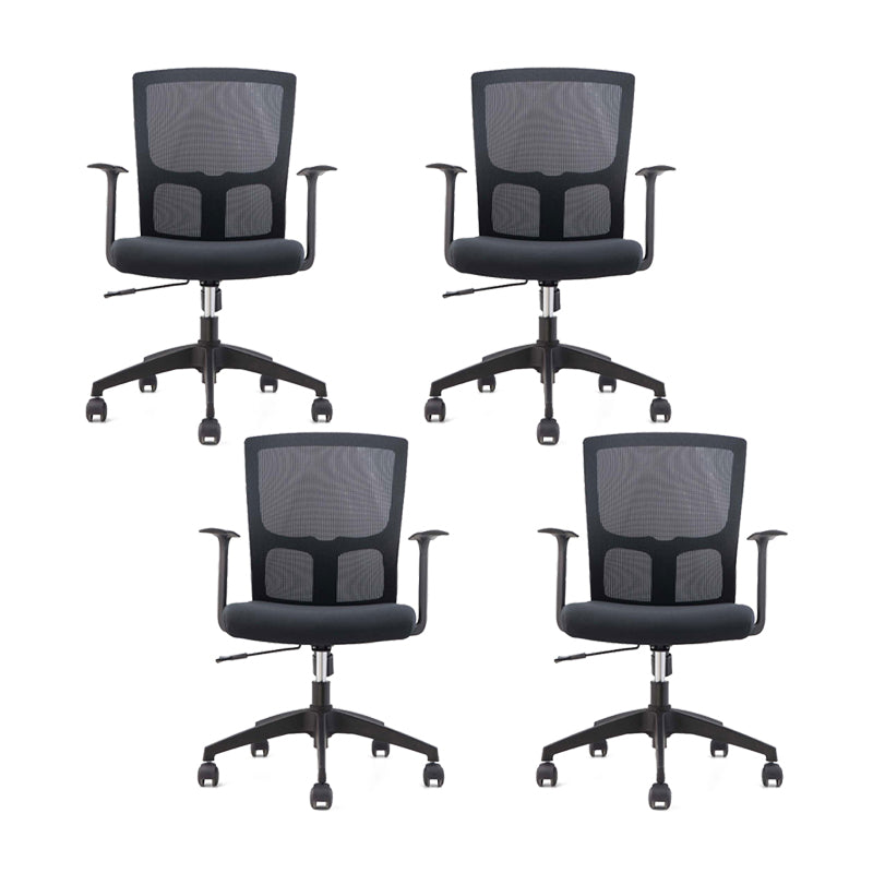 Contemporary Microfiber Chair Task Mid-Back Desk Chair for Office