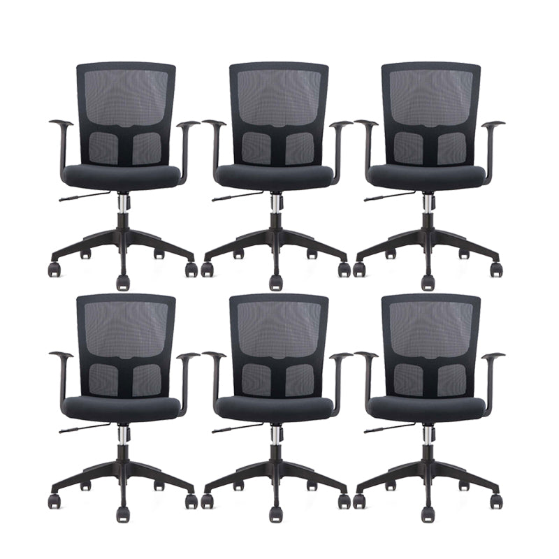 Contemporary Microfiber Chair Task Mid-Back Desk Chair for Office