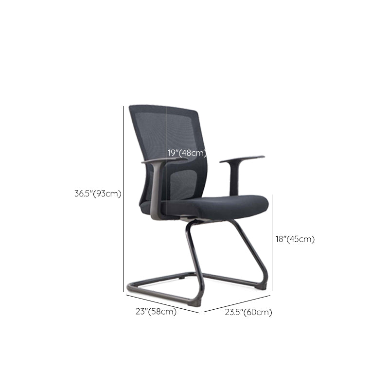 Contemporary Microfiber Chair Task Mid-Back Desk Chair for Office