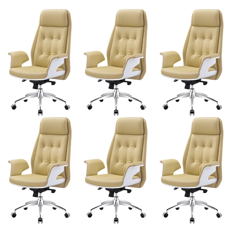 27" Wide Contemporary Managers Chair Tufted Leather Executive Chair