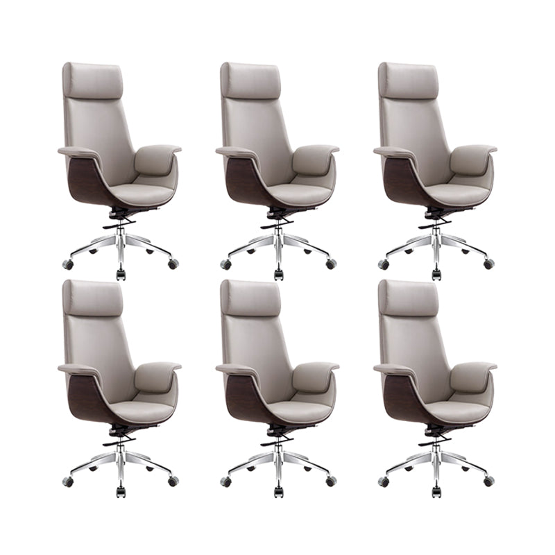 High Back Armless Executive Chair Faux Leather Managers Chair