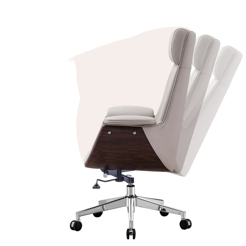 High Back Armless Executive Chair Faux Leather Managers Chair