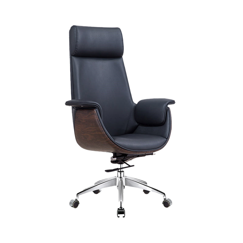 High Back Armless Executive Chair Faux Leather Managers Chair