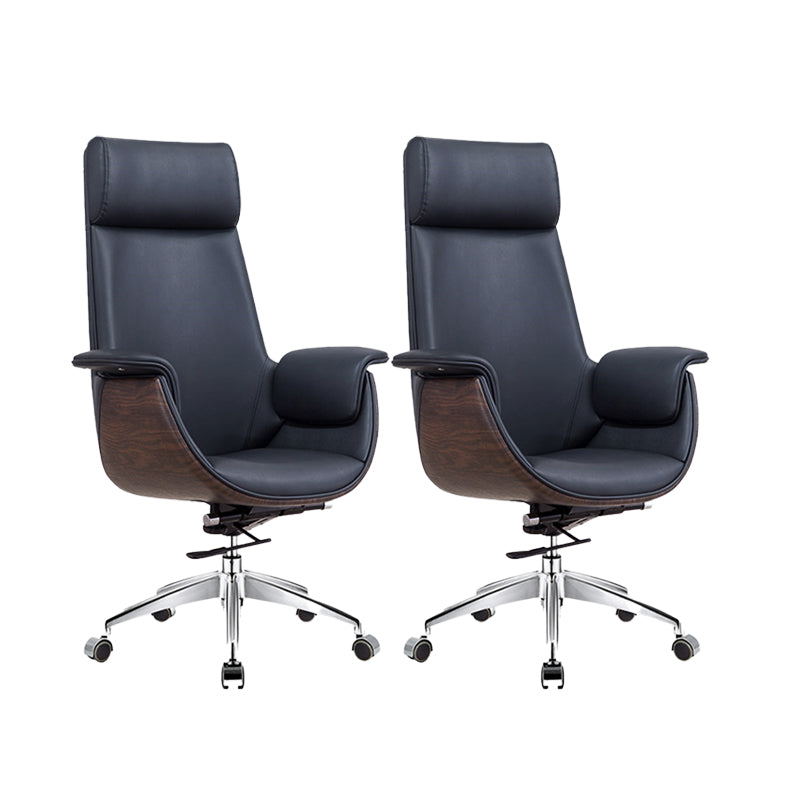 High Back Armless Executive Chair Faux Leather Managers Chair