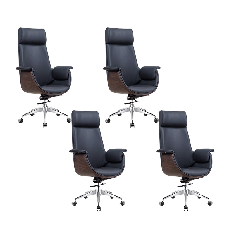 High Back Armless Executive Chair Faux Leather Managers Chair