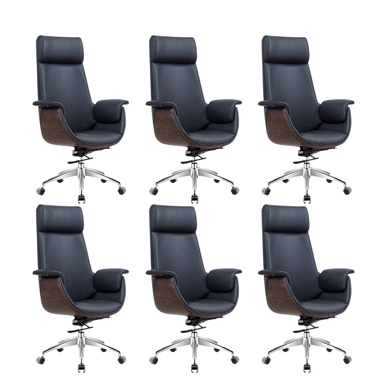 High Back Armless Executive Chair Faux Leather Managers Chair