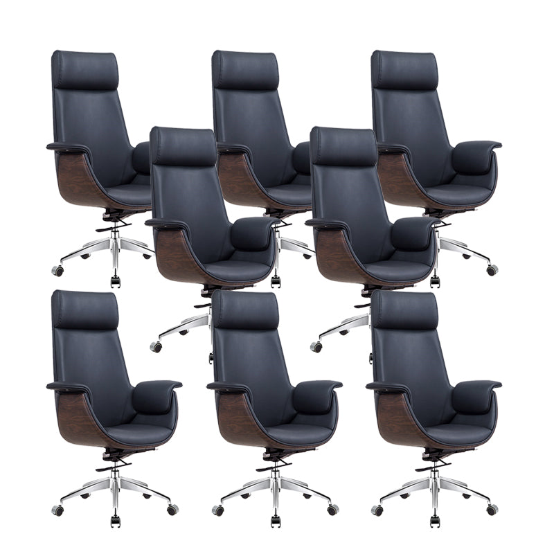 High Back Armless Executive Chair Faux Leather Managers Chair