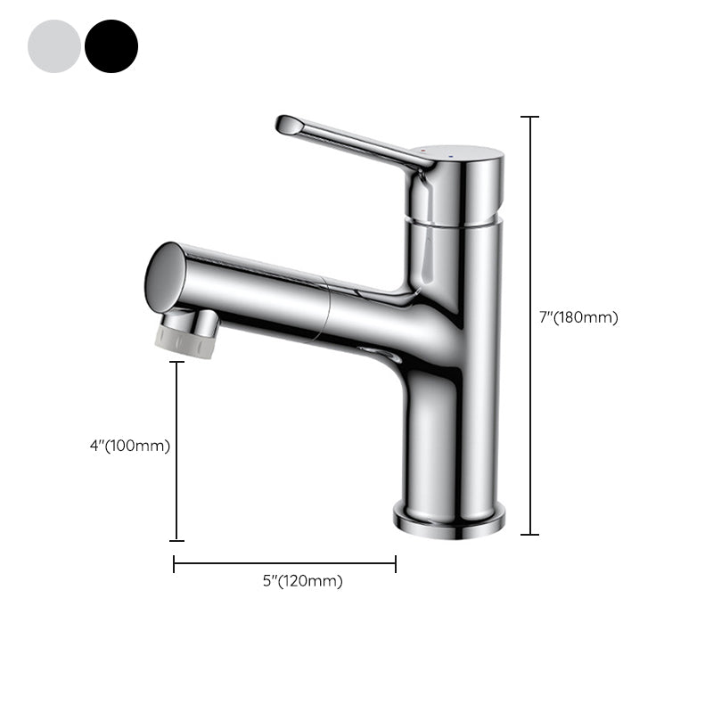 Contemporary Vessel Faucet Copper Single Handle Low Arc Vessel Faucet