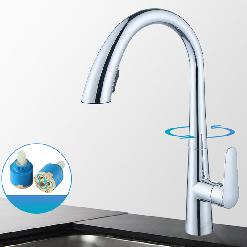 Single Handle Kitchen Faucet Pull Down Faucet with Pull out Sprayer