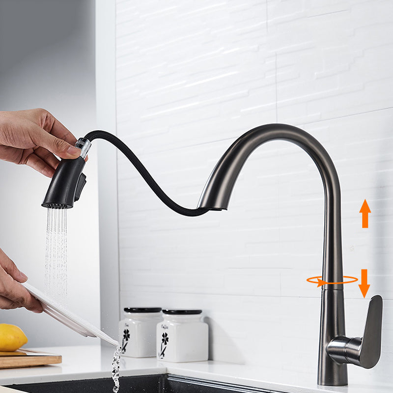 Single Handle Kitchen Faucet Pull Down Faucet with Pull out Sprayer