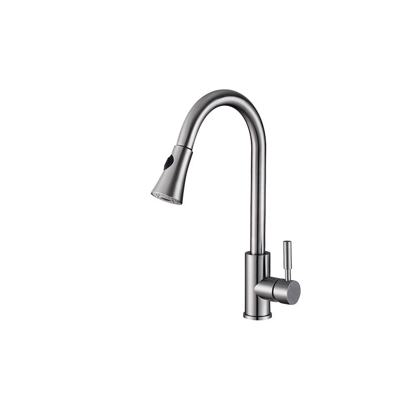 Modern Style Kitchen Faucet 304 Stainless Steel Single Handle High Arc Kitchen Faucet