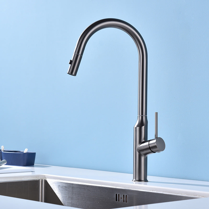 Modern 1-Handle Faucets Stainless Steel with Water Dispenser Pull down Faucets