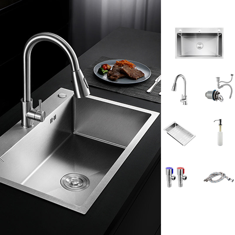 Classic Style Kitchen Sink Corrosion Resistant 3 Holes Kitchen Sink with Drain Assembly