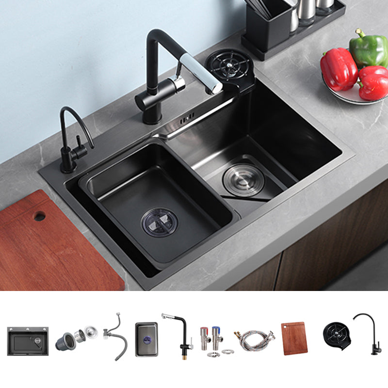 Contemporary Kitchen Sink Stainless Steel Corrosion Resistant Kitchen Sink with Faucet