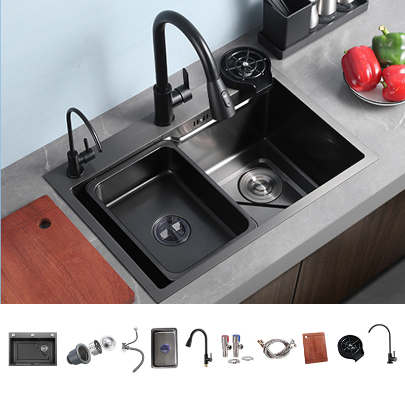 Contemporary Kitchen Sink Stainless Steel Corrosion Resistant Kitchen Sink with Faucet