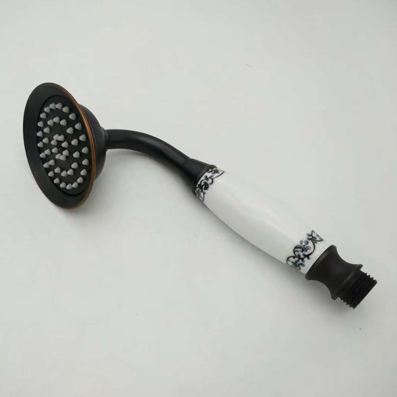 Traditional Handheld Shower Head with Hose Polished Brass Wall-Mount Showerhead