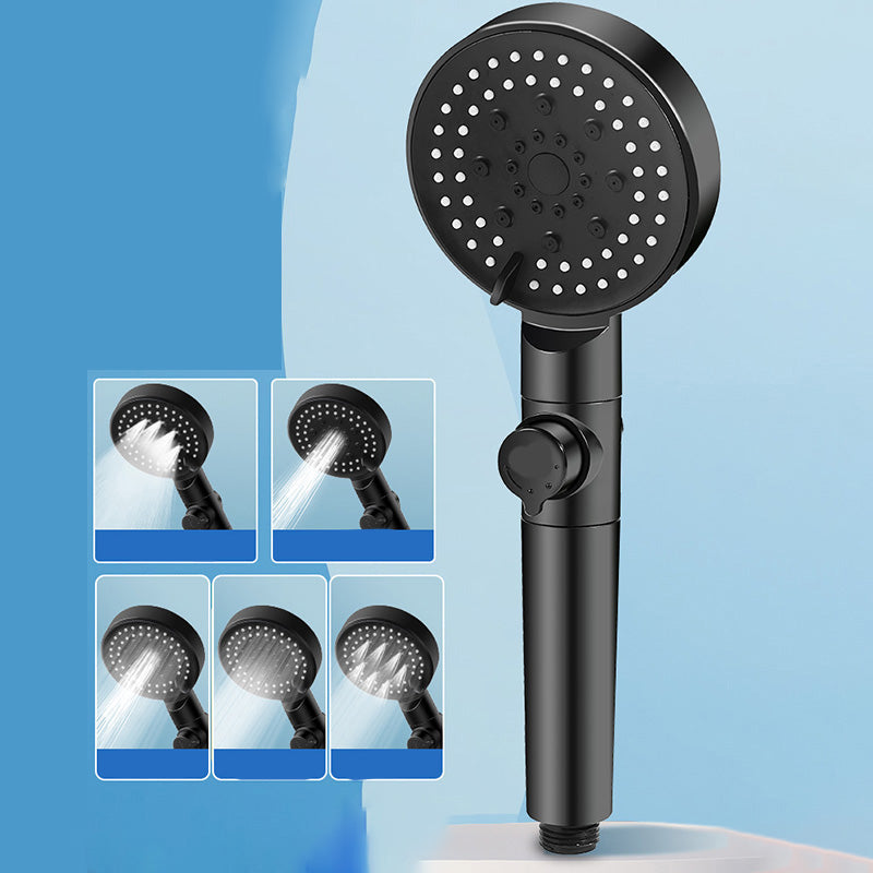 Round Handheld Shower Head Plastic Adjustable Spray Pattern Spray Head for Home