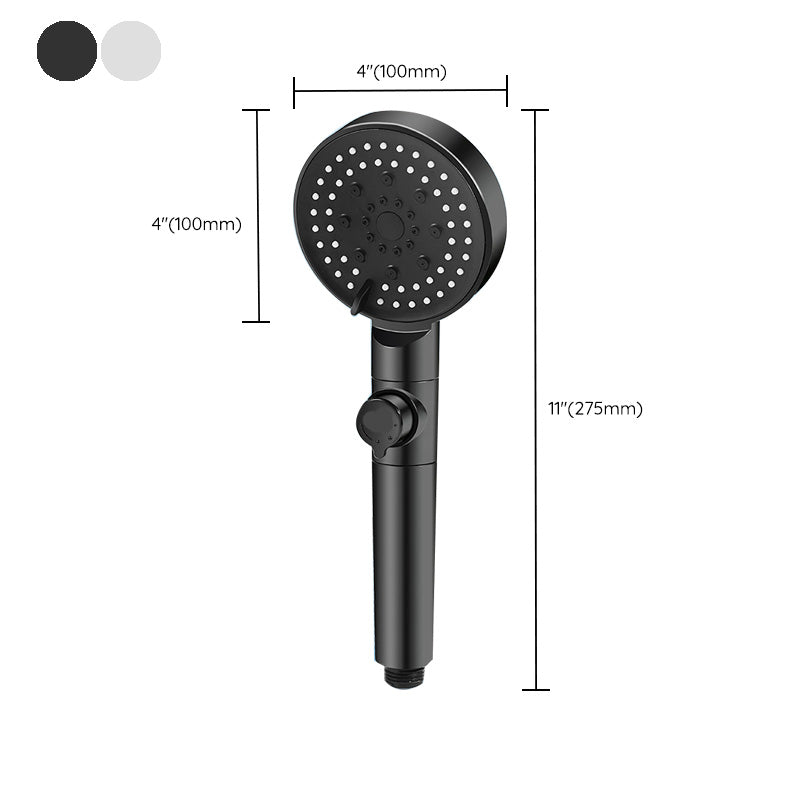 Round Handheld Shower Head Plastic Adjustable Spray Pattern Spray Head for Home