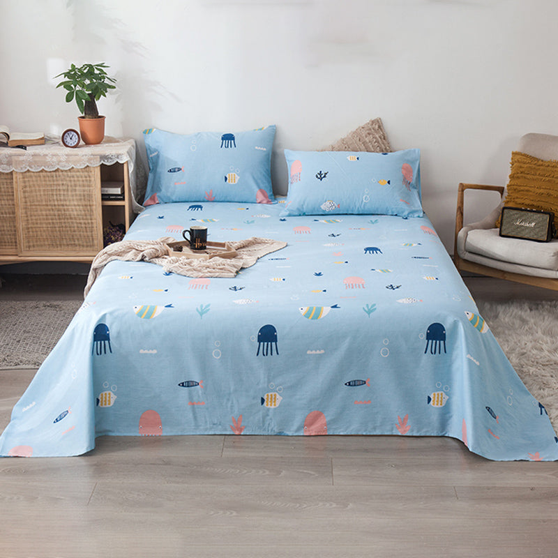 Cotton Printed Sheet Breathable Non-Pilling Fade Resistant Soft Sheet