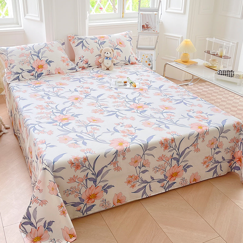 Cotton Printed Sheet Breathable Non-Pilling Fade Resistant Soft Sheet