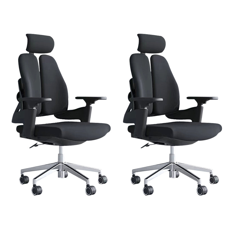 Modern Desk Chair Mesh Computer Chair Mid-Back Chair in Black/Gray