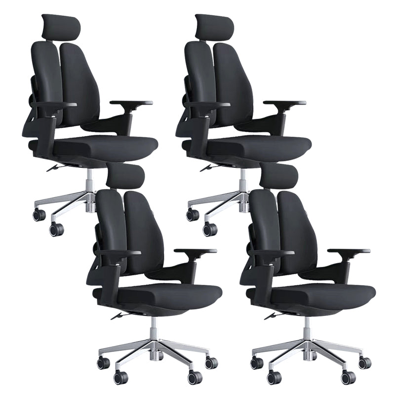 Modern Desk Chair Mesh Computer Chair Mid-Back Chair in Black/Gray