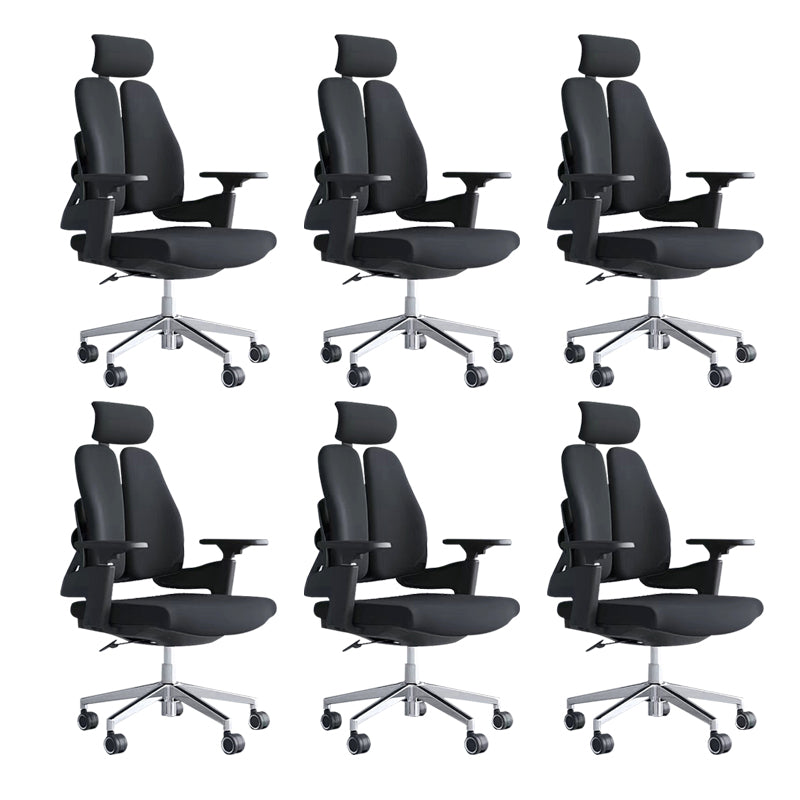 Modern Desk Chair Mesh Computer Chair Mid-Back Chair in Black/Gray