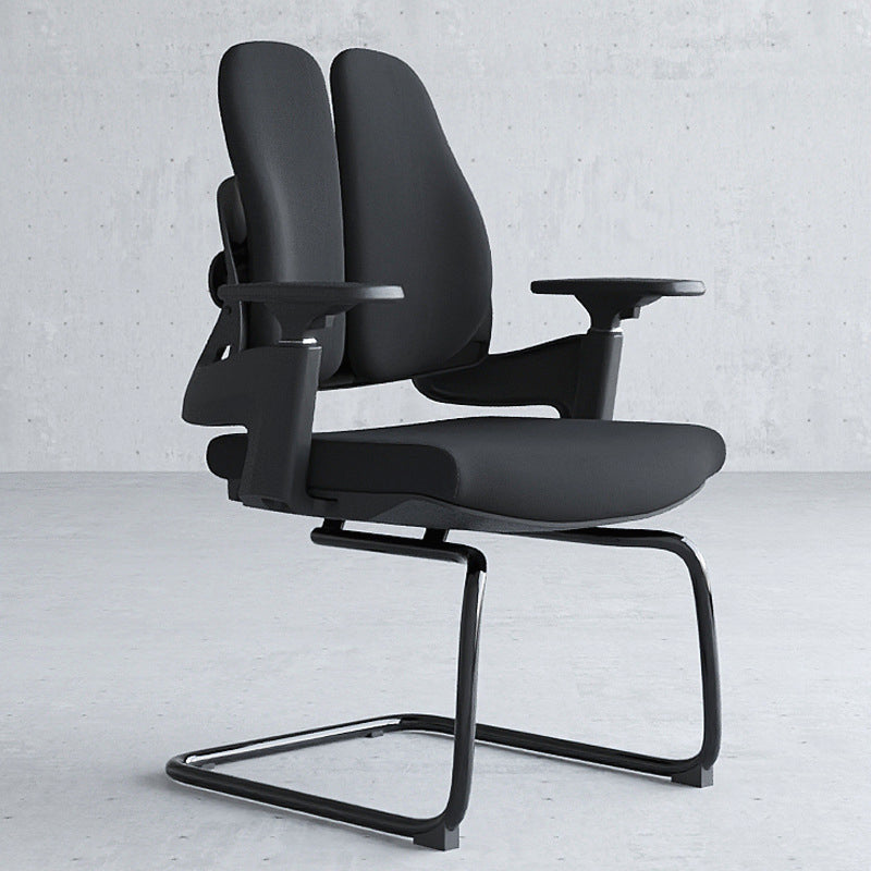 Modern Desk Chair Mesh Computer Chair Mid-Back Chair in Black/Gray