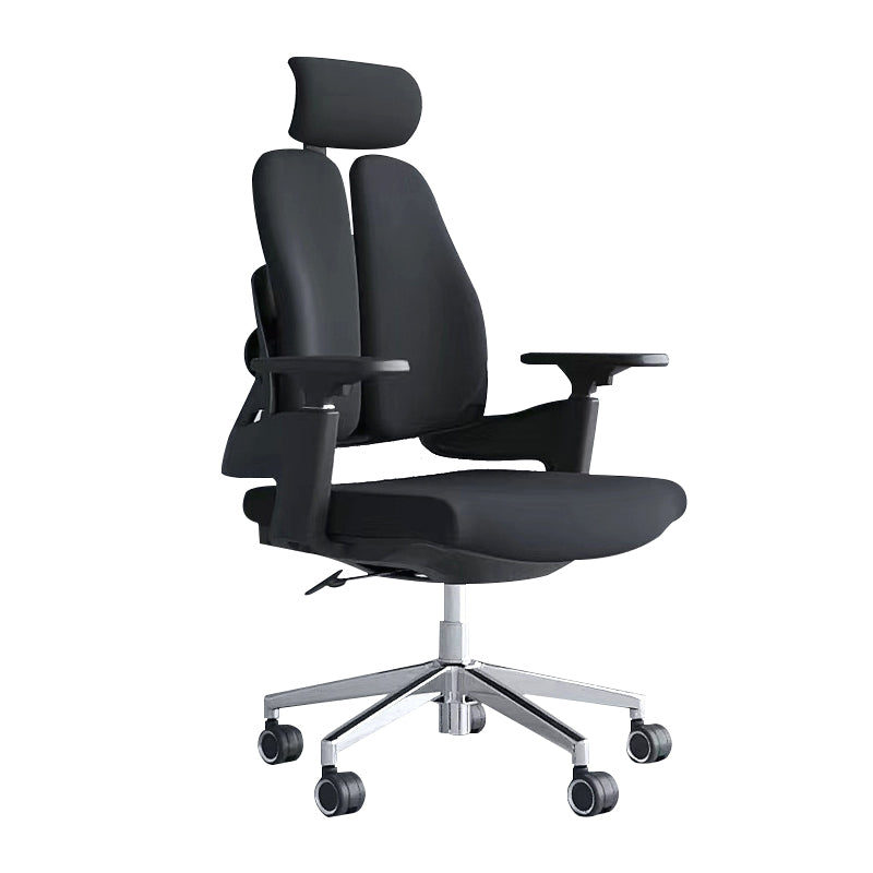 Modern Desk Chair Mesh Computer Chair Mid-Back Chair in Black/Gray