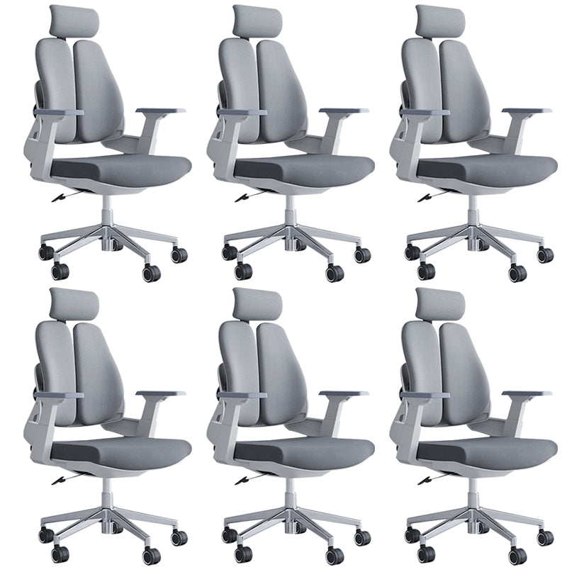 Modern Desk Chair Mesh Computer Chair Mid-Back Chair in Black/Gray