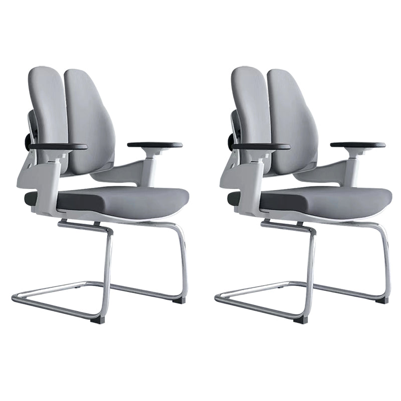 Modern Desk Chair Mesh Computer Chair Mid-Back Chair in Black/Gray