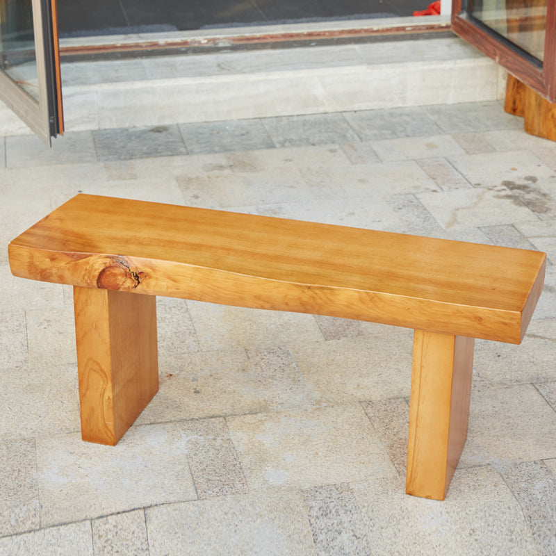 11.7-inch W Solid Wood Entryway Bench Modern Rectangle Seating Bench