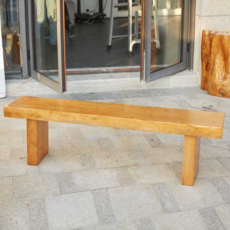 11.7-inch W Solid Wood Entryway Bench Modern Rectangle Seating Bench