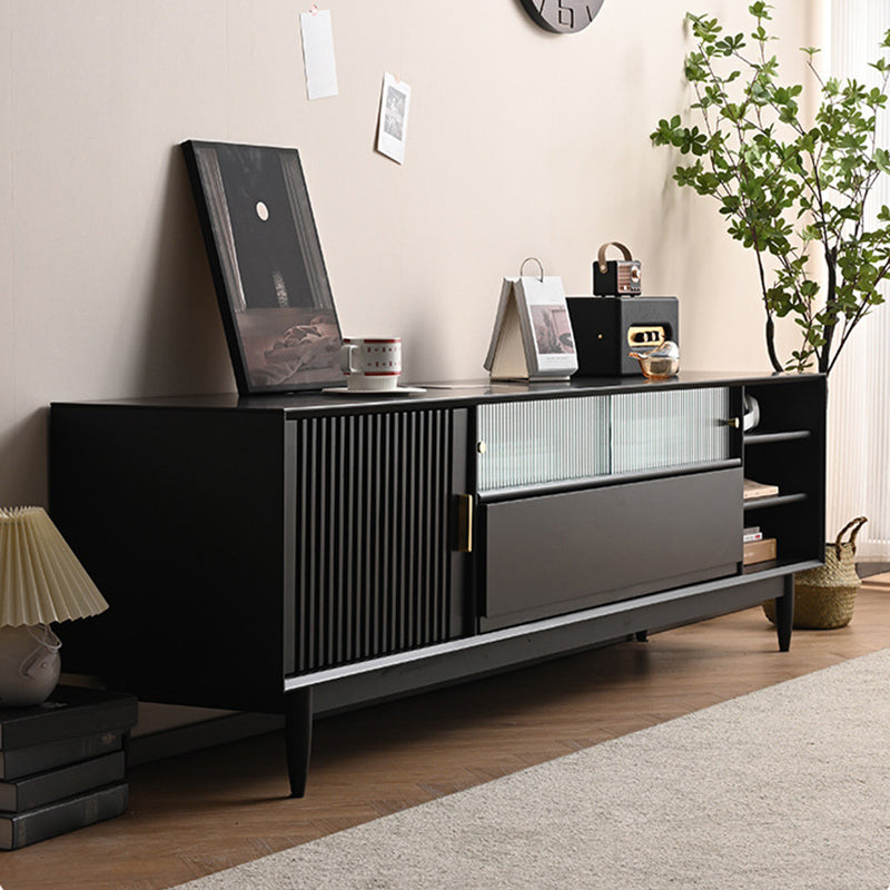 Wooden TV Media Console Industrial Media Console TV Stand with Legs