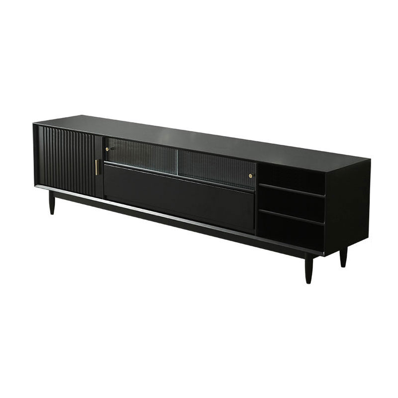 Wooden TV Media Console Industrial Media Console TV Stand with Legs