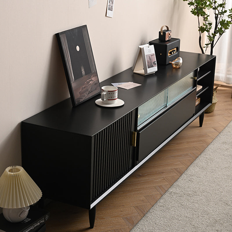 Wooden TV Media Console Industrial Media Console TV Stand with Legs