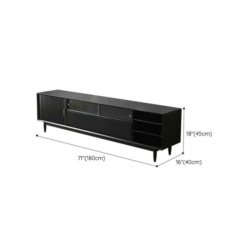 Wooden TV Media Console Industrial Media Console TV Stand with Legs