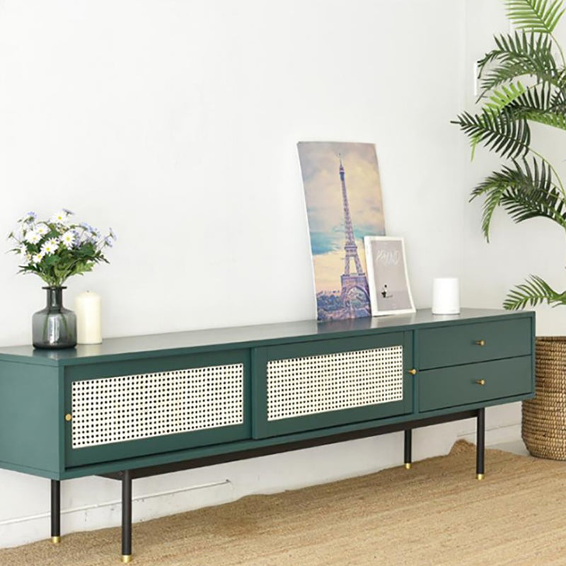 Wooden TV Media Console Industrial Console TV Stand with Drawers