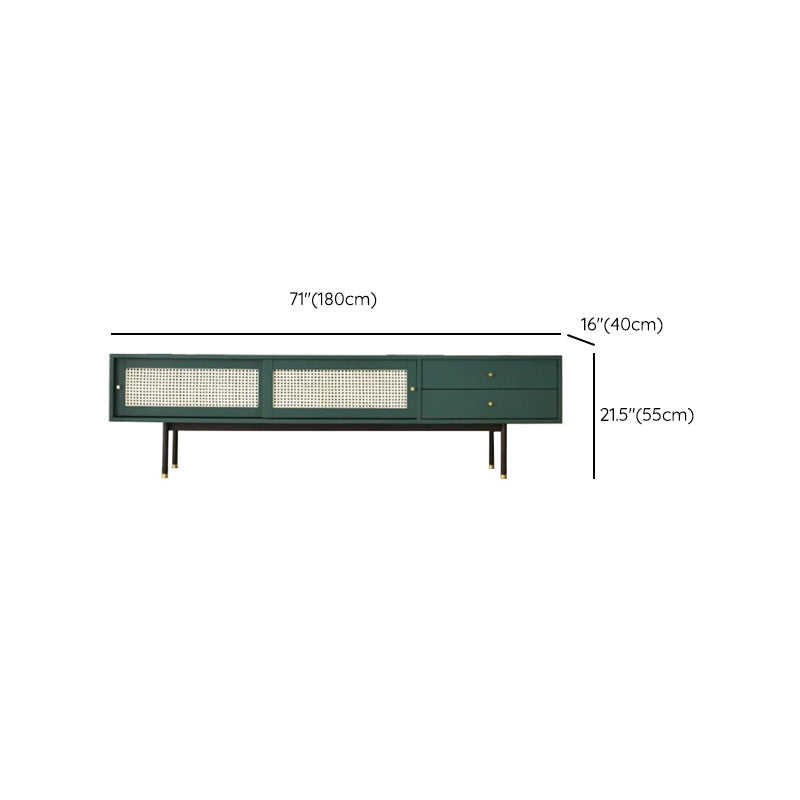 Wooden TV Media Console Industrial Console TV Stand with Drawers