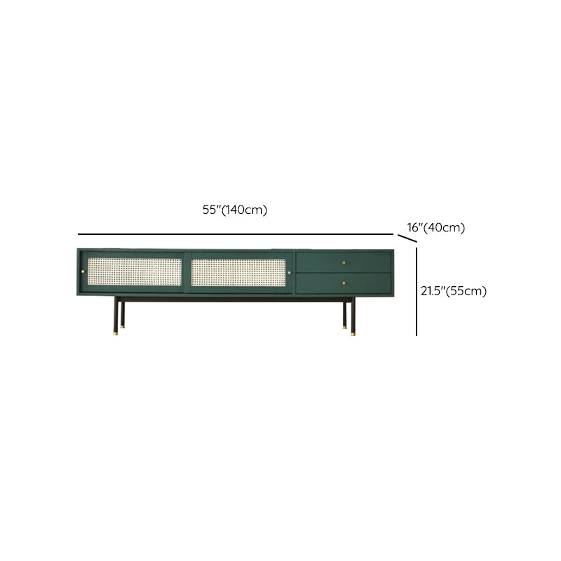 Wooden TV Media Console Industrial Console TV Stand with Drawers