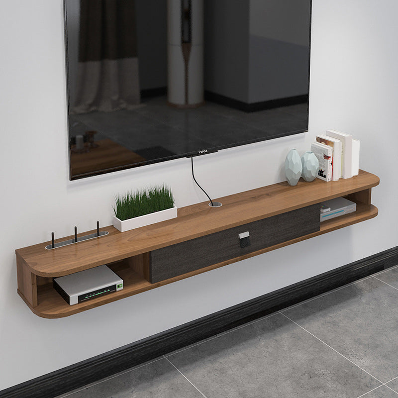 Contemporary Wood TV Stand Console Wall-mounted TV Stand with Storage for Living Room