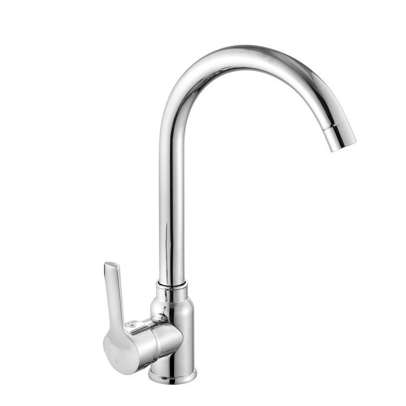 Modern Kitchen Bar Faucet 304 Stainless Steel Lever Handles High Arch Kitchen Faucet