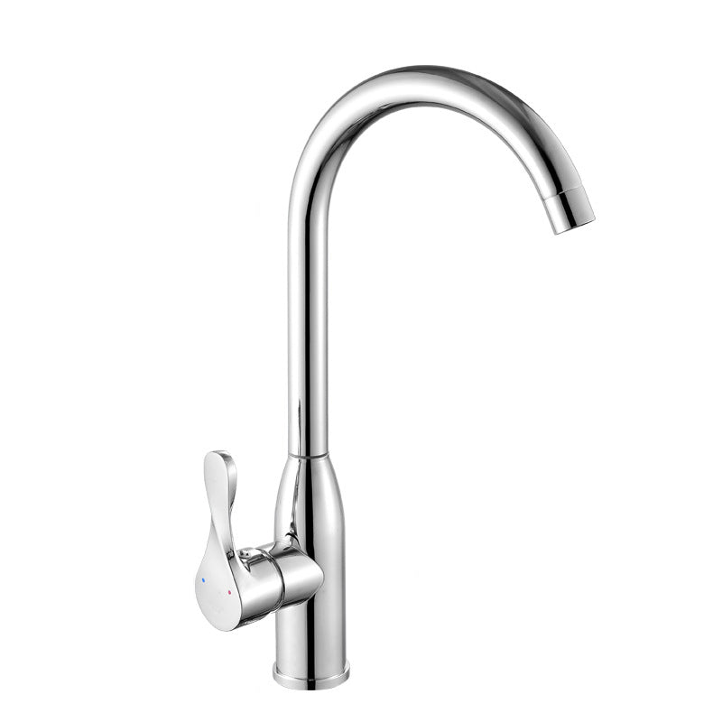 Modern Kitchen Bar Faucet 304 Stainless Steel Lever Handles High Arch Kitchen Faucet