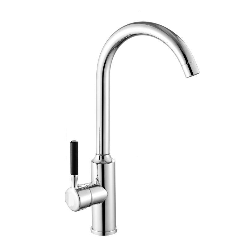 Modern Kitchen Bar Faucet 304 Stainless Steel Lever Handles High Arch Kitchen Faucet