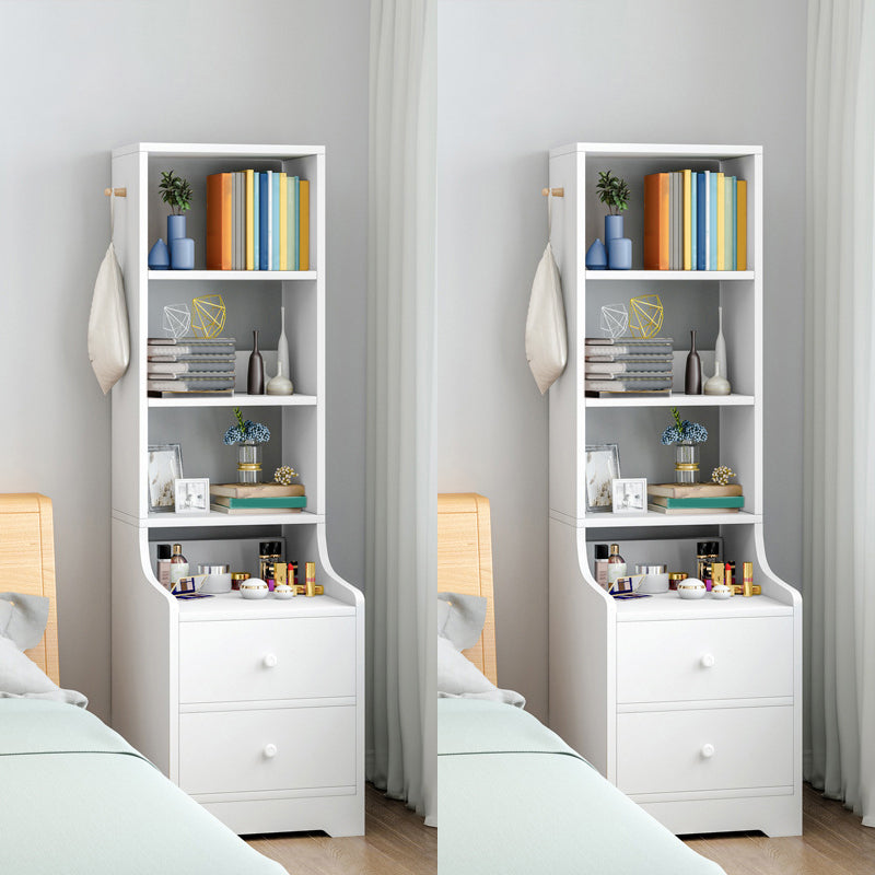 Open Storage Bed Nightstand Contemporary Bedside Cabinet for Bedroom