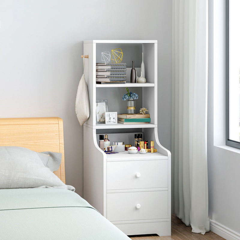 Open Storage Bed Nightstand Contemporary Bedside Cabinet for Bedroom