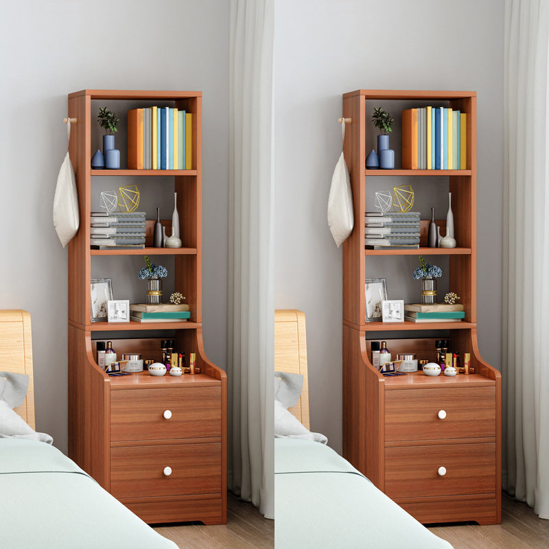 Open Storage Bed Nightstand Contemporary Bedside Cabinet for Bedroom