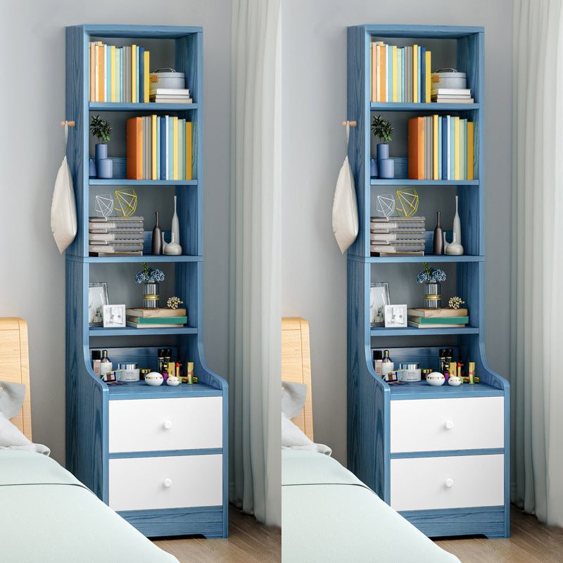 Open Storage Bed Nightstand Contemporary Bedside Cabinet for Bedroom