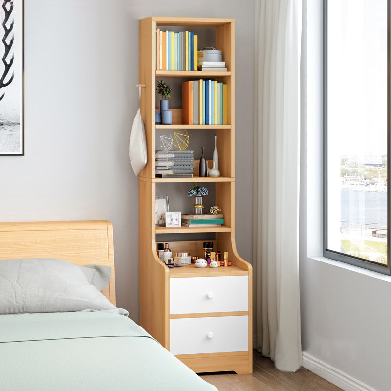 Open Storage Bed Nightstand Contemporary Bedside Cabinet for Bedroom